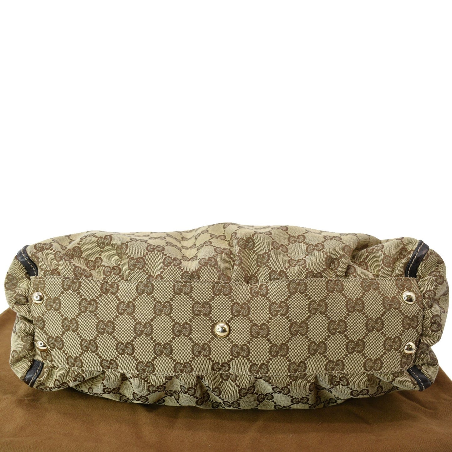 GUCCI D Ring GG Canvas Tote Bag Beige 189831