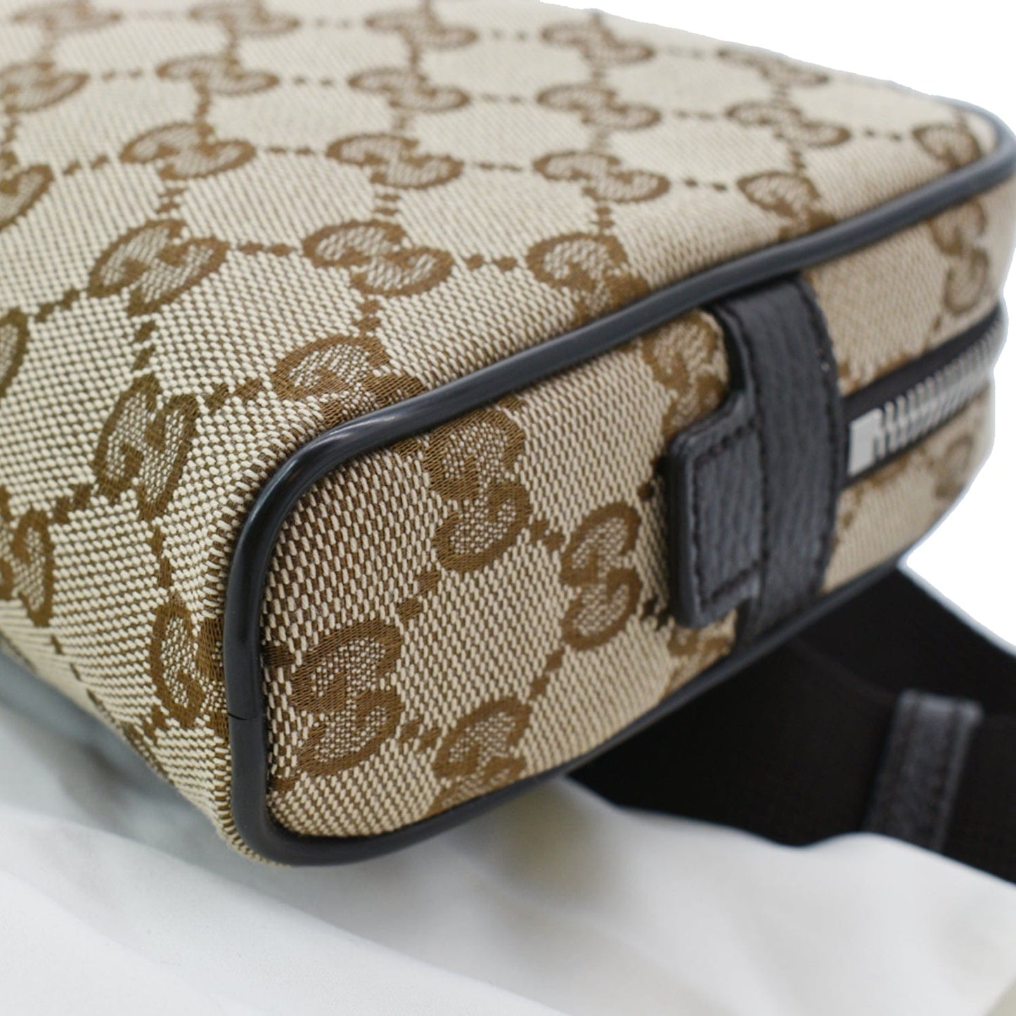 GUCCI GG Monogram Canvas Belt Bag Beige 449174 - 10% Off