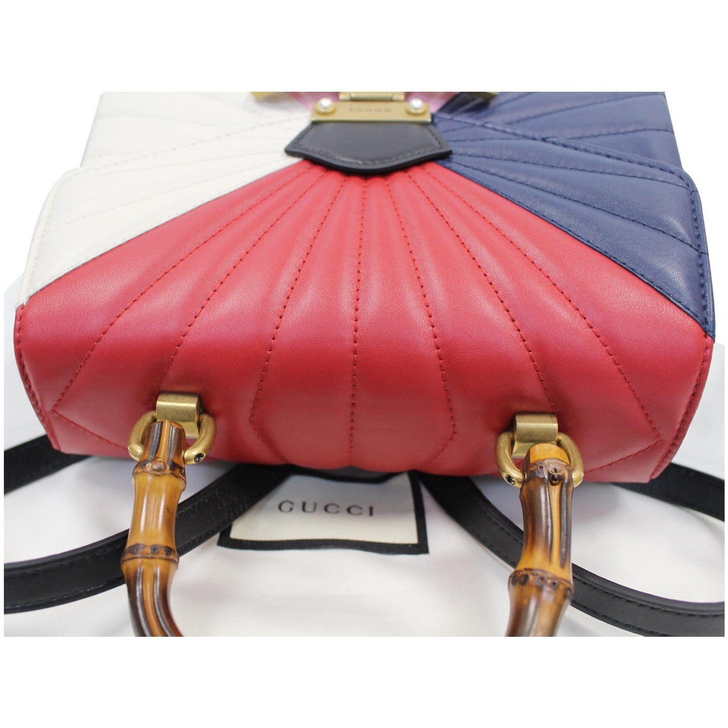 GUCCI Queen Margaret Quilted Leather Bee Backpack Bag Multi 476664