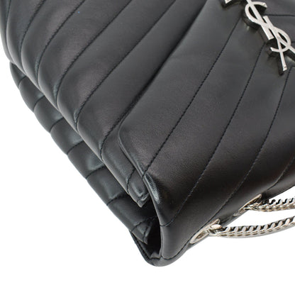 YVES SAINT LAURENT Medium Loulou Matelasse Leather Chain Shoulder Bag Black