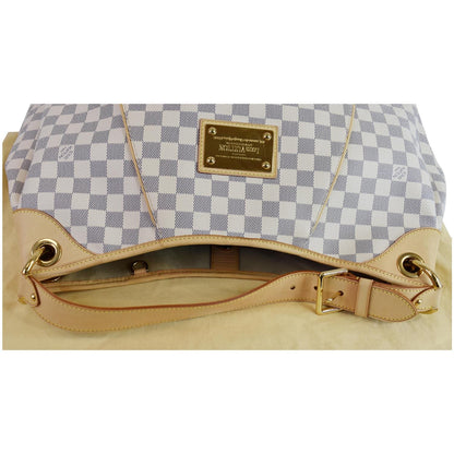 LOUIS VUITTON Galliera GM Damier Azur Shoulder Bag White