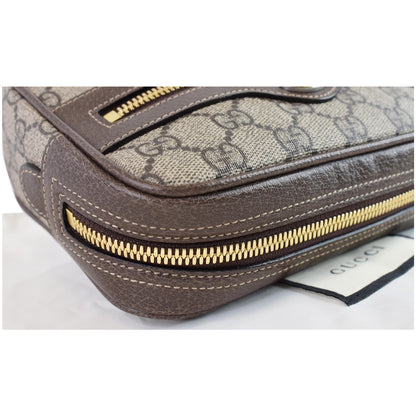 GUCCI Ophidia Small GG Supreme Canvas Web Belt Bag Brown 517076 - Final Sale