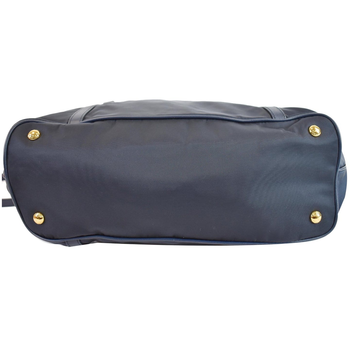 PRADA Tessuto Saffiano Nylon Tote Shoulder Bag Blue