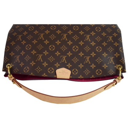 LOUIS VUITTON Graceful MM Monogram Canvas Shoulder Bag Brown