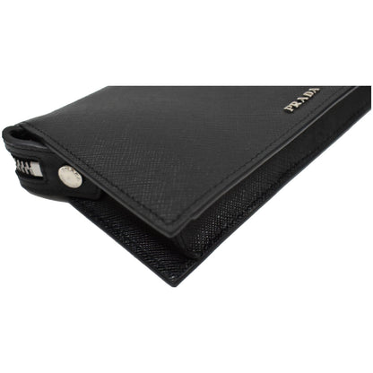 PRADA Saffiano Leather Phone Pouch Bag Black - 10% OFF