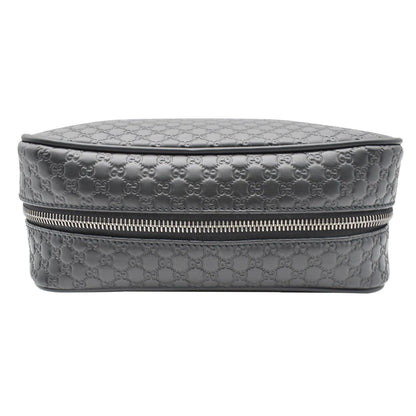 GUCCI GG Microguccissima Leather Toiletry Case Black 419775 - 10% OFF