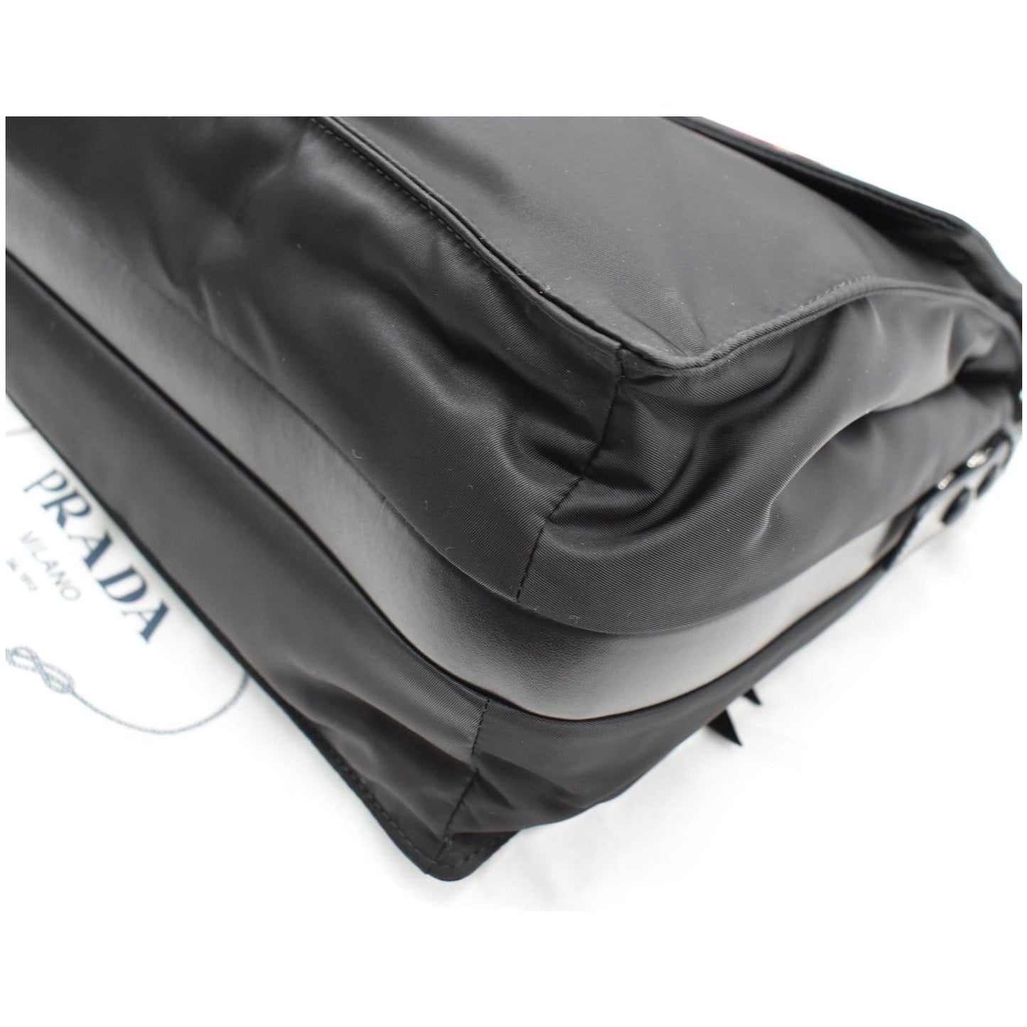 PRADA Large Padded Re-Nylon Shoulder Bag Black