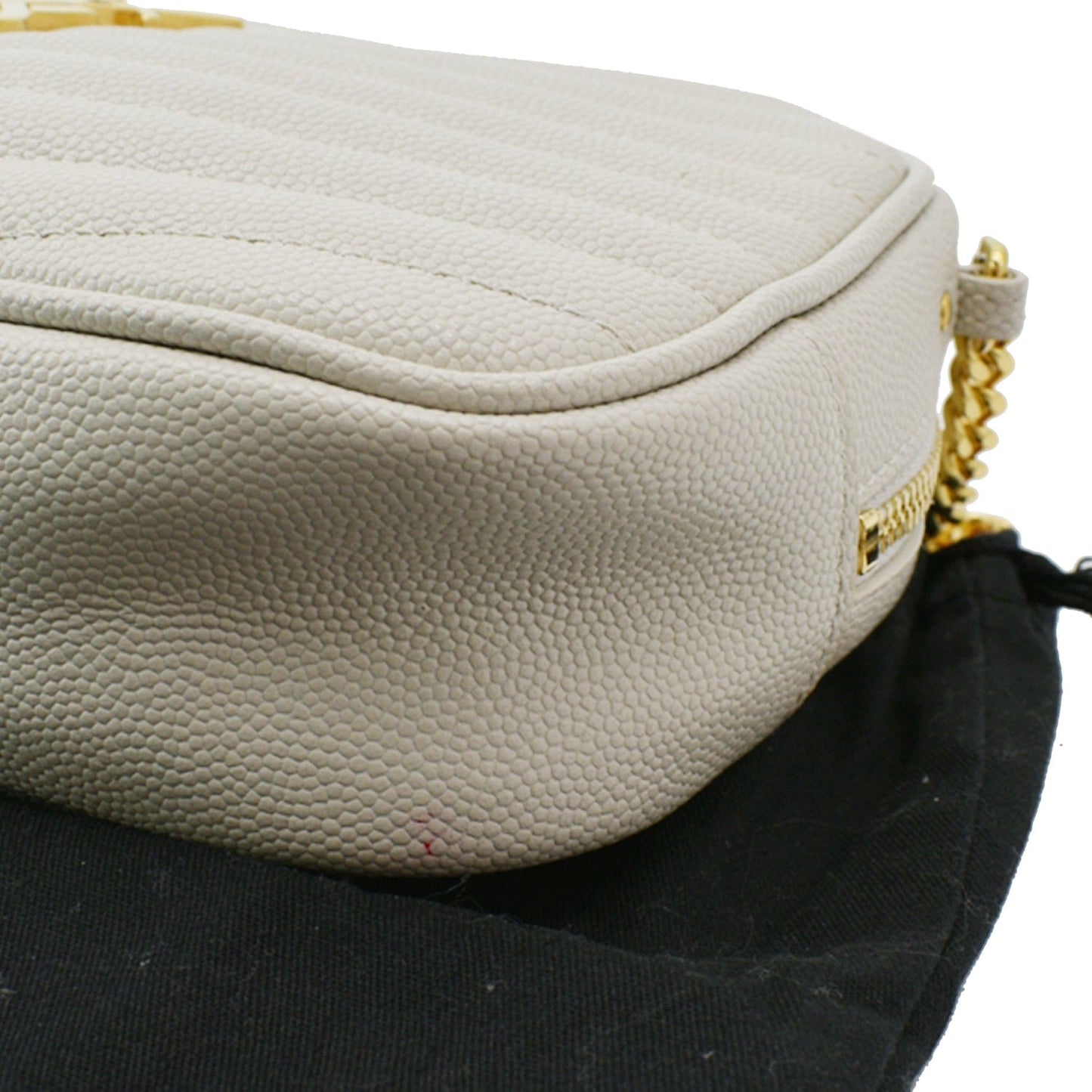 YVES SAINT LAURENT Mini Lou Matelasse Leather Camera Bag White