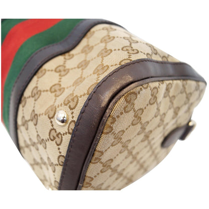 GUCCI Vintage Web Original GG Boston Bag Beige 247205