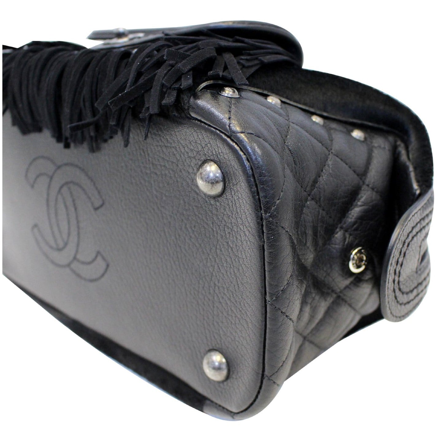 CHANEL Paris Dallas Pony Hair Leather Fringe Bowling Bag Black - Last Call