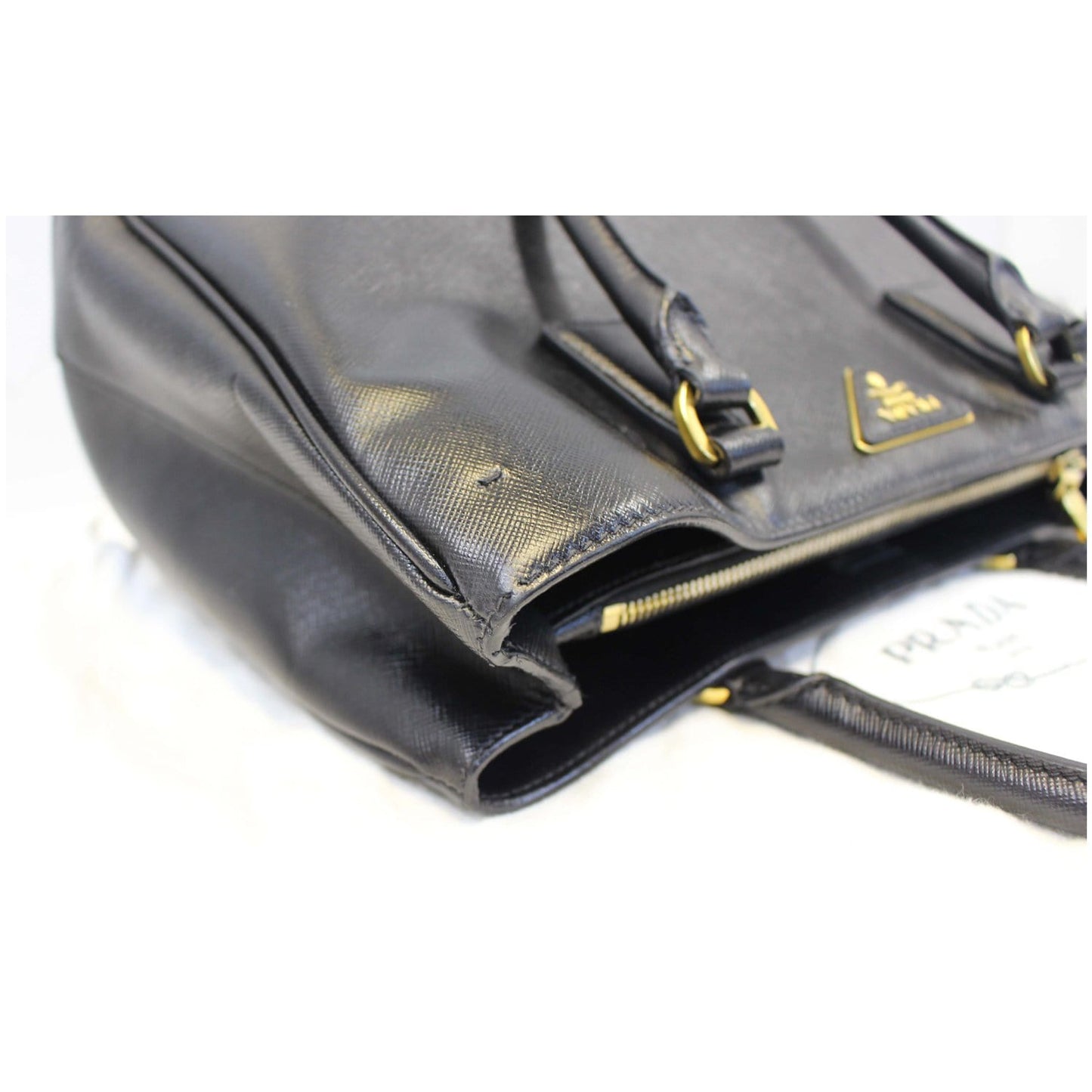 PRADA Galleria Medium Saffiano Leather Tote Bag Black