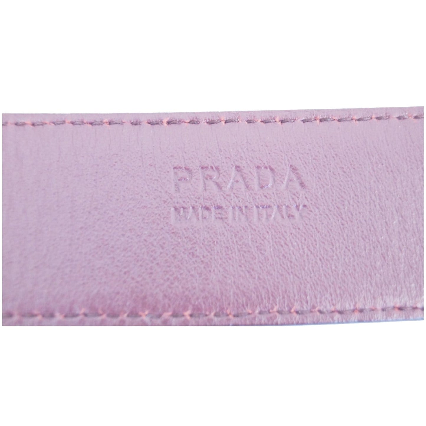 PRADA Saffiano Leather Logo Belt Red 34/85