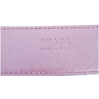 PRADA Saffiano Leather Logo Belt Red 34/85