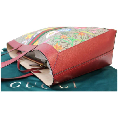 GUCCI Ophidia GG Flora Medium Tote Bag Red 547947