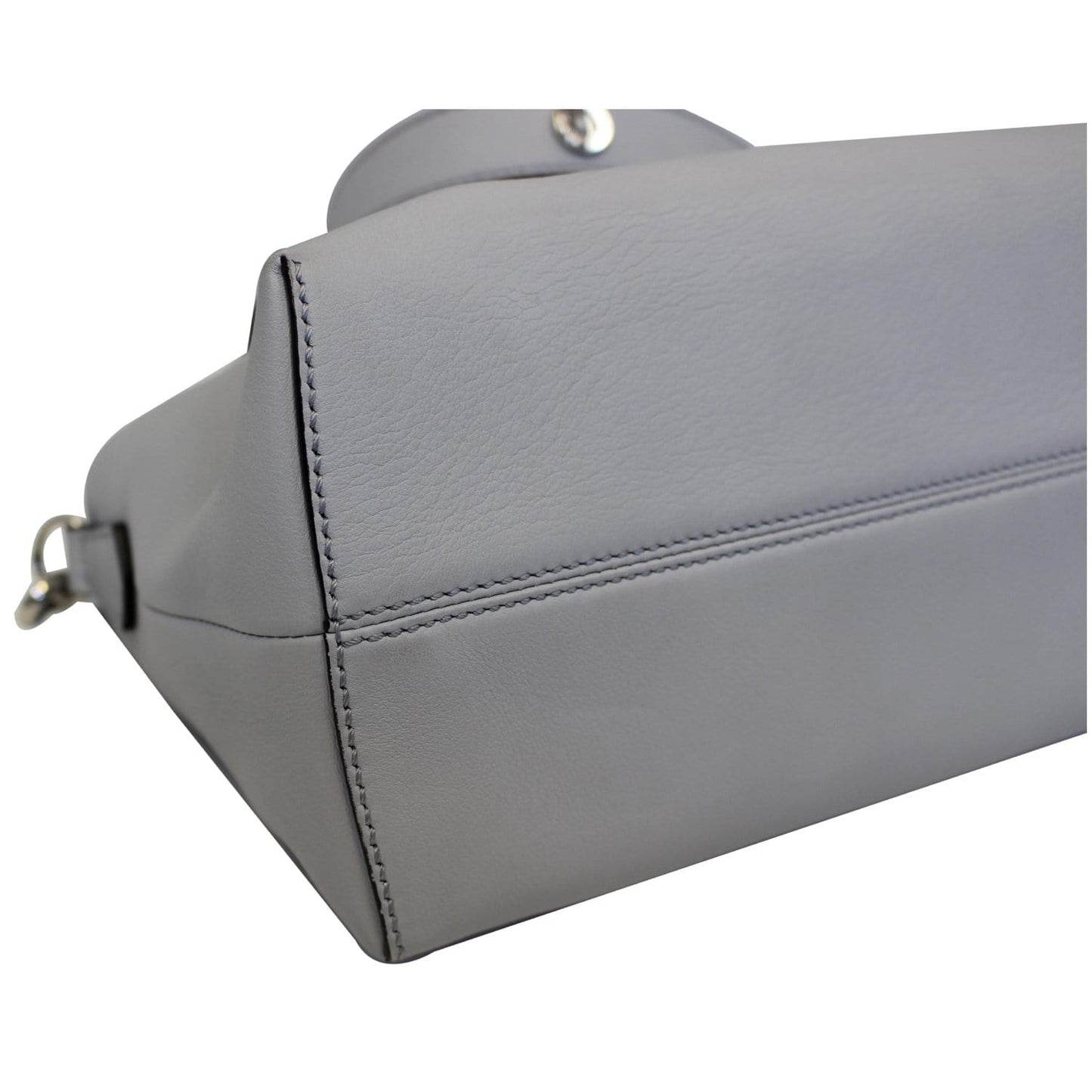 FENDI Small By The Way Leather Shoulder Bag Gray/Light Blue