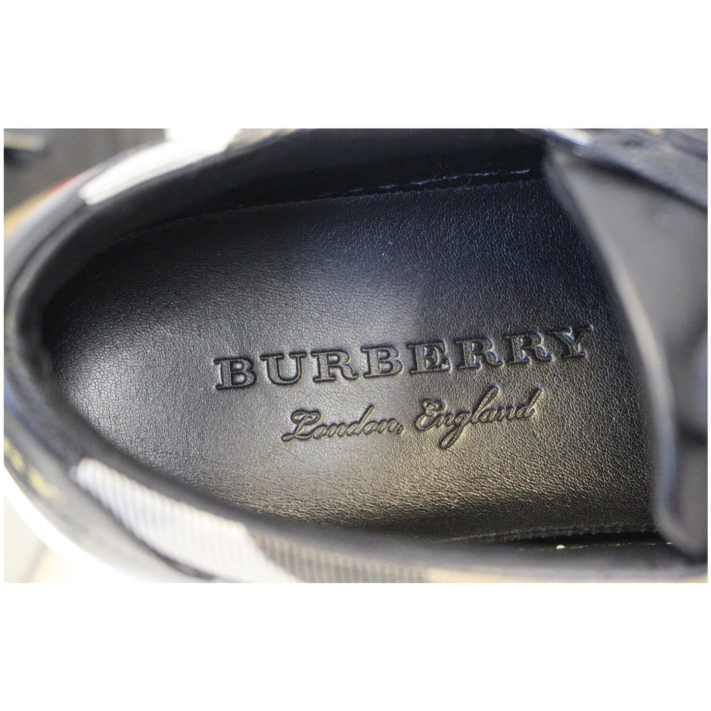 Burberry Salmond House Check Leather Sneakers Size 39