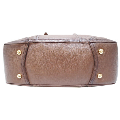 PRADA Cervo Antik Leather Tote Bag Brown