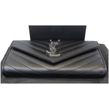 YVES SAINT LAURENT Large Grain De Poudre Wallet Black