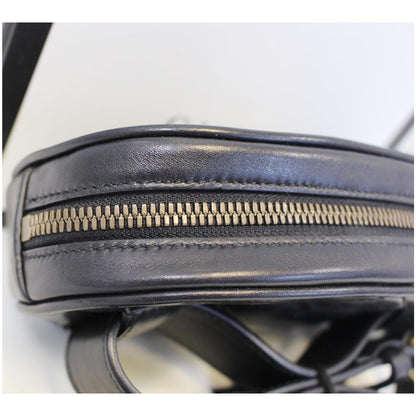 GUCCI GG Marmont Matelasse Black Leather Belt Bag 476434