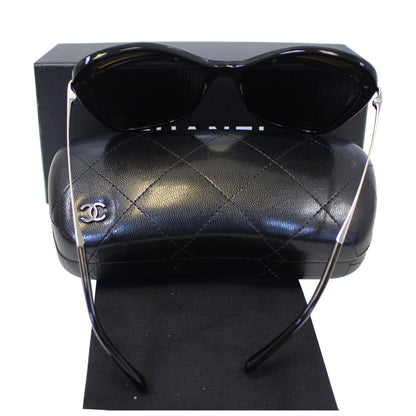 CHANEL Butterfly Runway Sunglasses Black