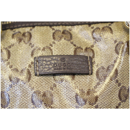 GUCCI Crystal Coated GG Guccissima Boston Bag 265697 Beige