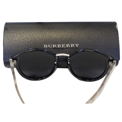 BURBERRY Round Striped Sunglasses 4227 Grey