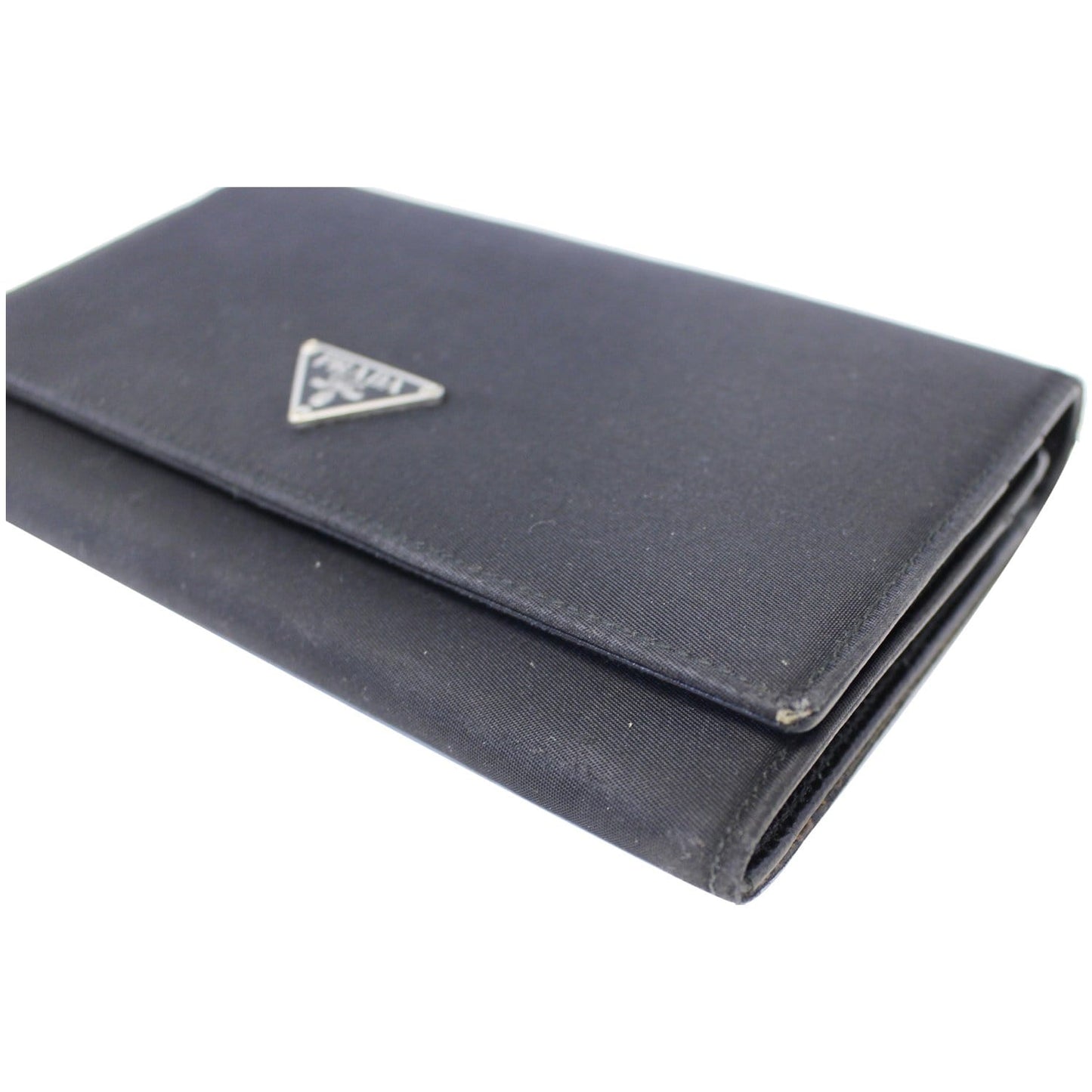 PRADA Nylon Bifold Long Wallet Black