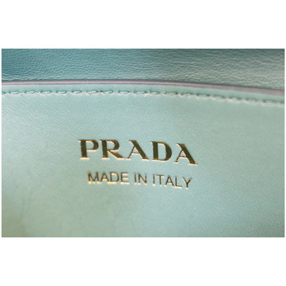PRADA Lux Saffiano Leather Tote Shoulder Bag Blue