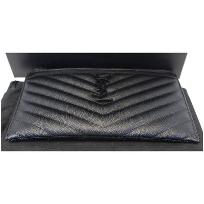 YVES SAINT LAURENT Bill Pouch Grain De Poudre Black