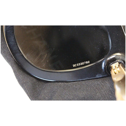 CHANEL Cat Eye Sunglasses Black Gold