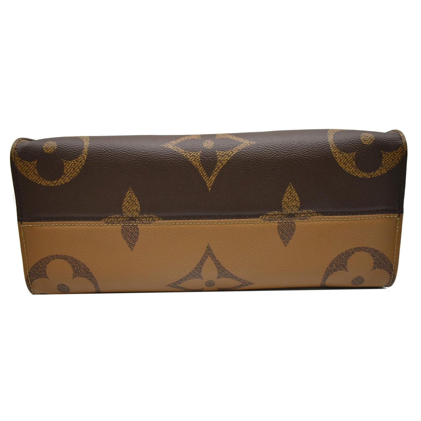 LOUIS VUITTON Onthego MM Giant Monogram Canvas Tote Shoulder Bag Brown