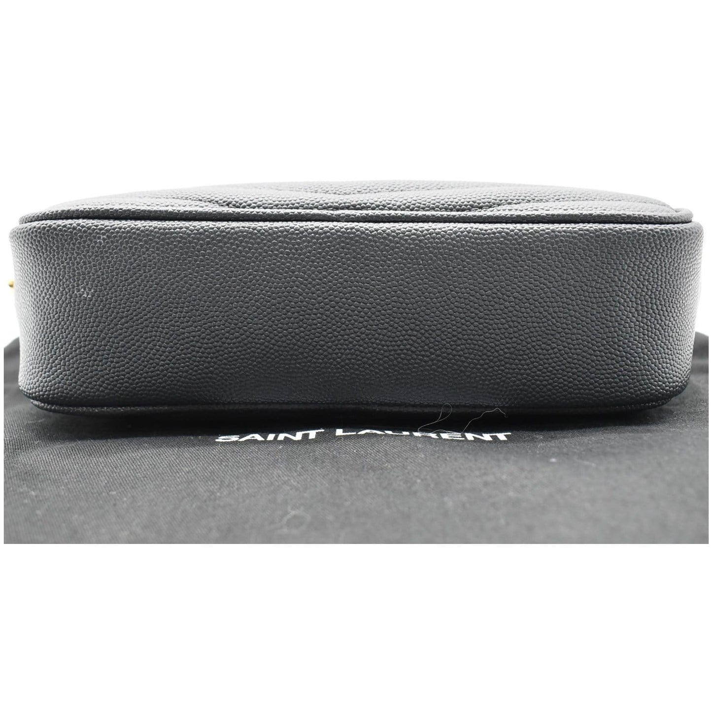 YVES SAINT LAURENT Mini Lou Grain De Poudre Camera Bag Black