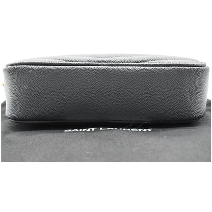 YVES SAINT LAURENT Mini Lou Grain De Poudre Camera Bag Black