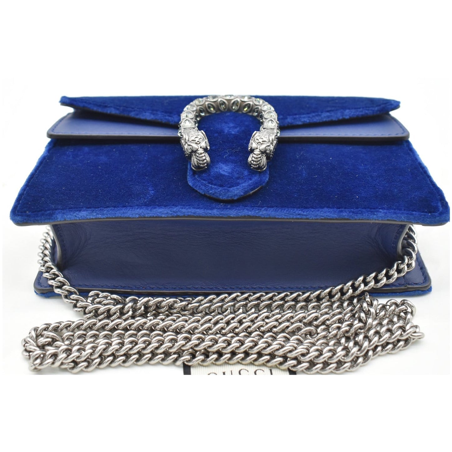 GUCCI Dionysus Super Mini Suede Leather Shoulder Bag Blue 476432
