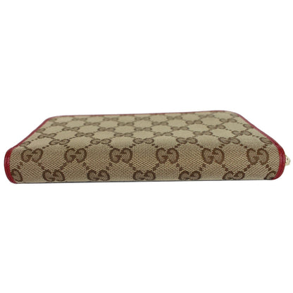 GUCCI GG Monogram Canvas Zippy Wallet Beige 363423