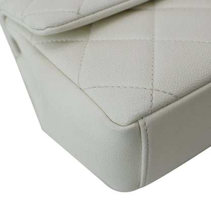 CHANEL My Everything Caviar Quilted Leather Flap Shoulder Bag White