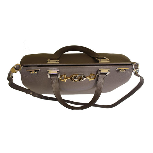 Gucci Zumi Medium Grainy Leather Top Handle Bag Dusty Grey 564714