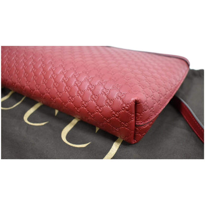 GUCCI Flat Microguccissima Leather Crossbody Wallet Red 607723 - 10% OFF