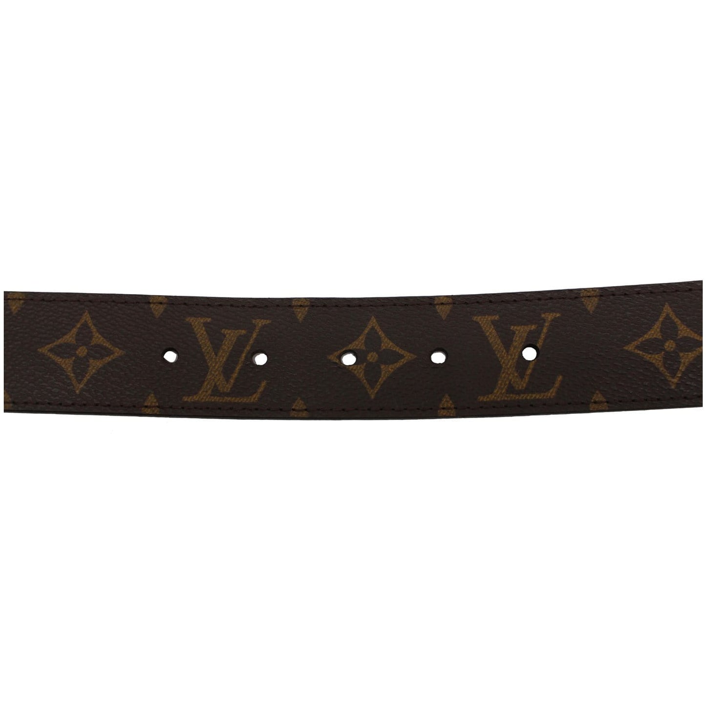 LOUIS VUITTON LV Cut Monogram Canvas Belt Brown Size 80.32