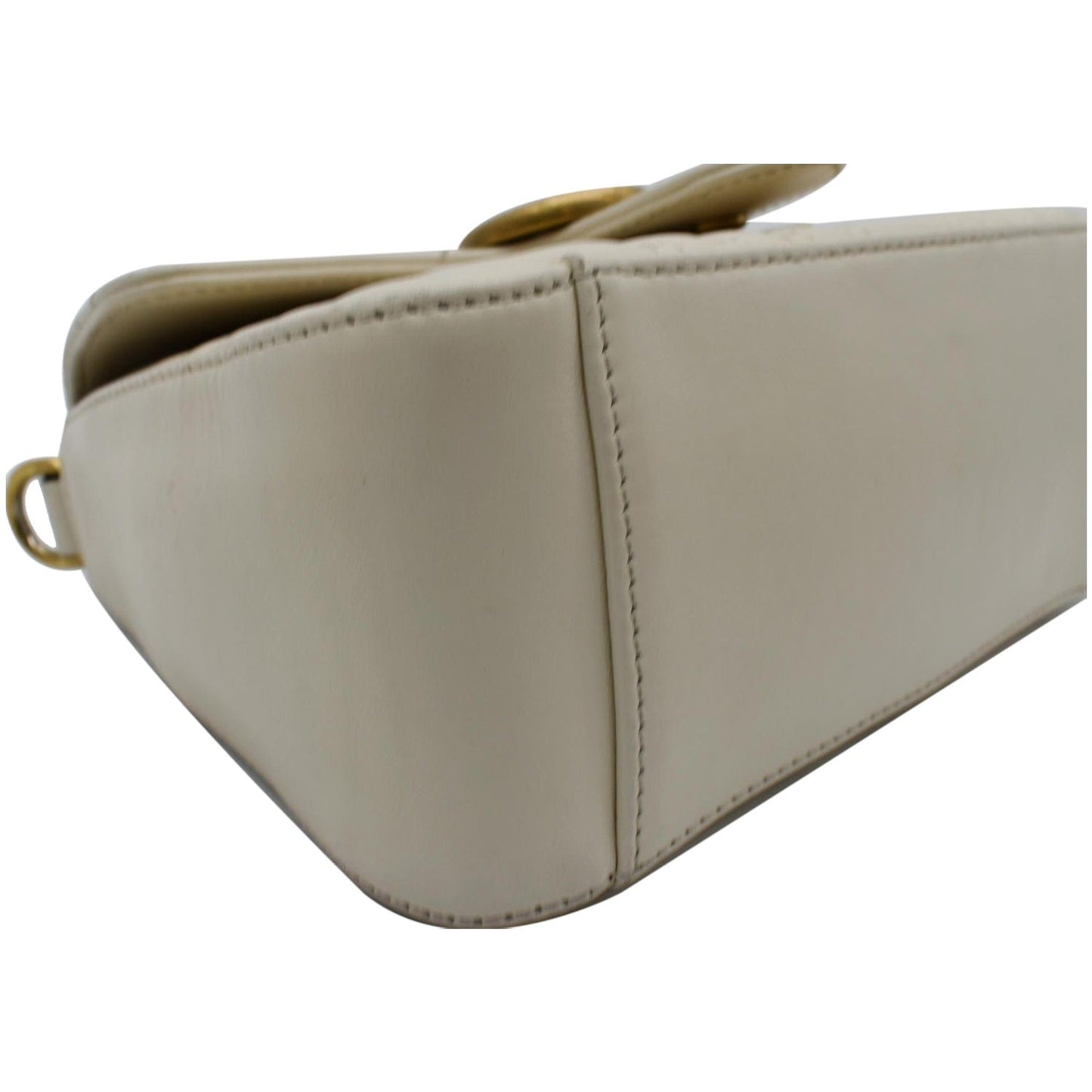 GUCCI GG Marmont Mini Top Handle Shoulder Bag White 547260