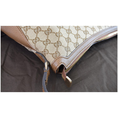 GUCCI Large Bree GG Canvas Hobo Bag Beige 449244