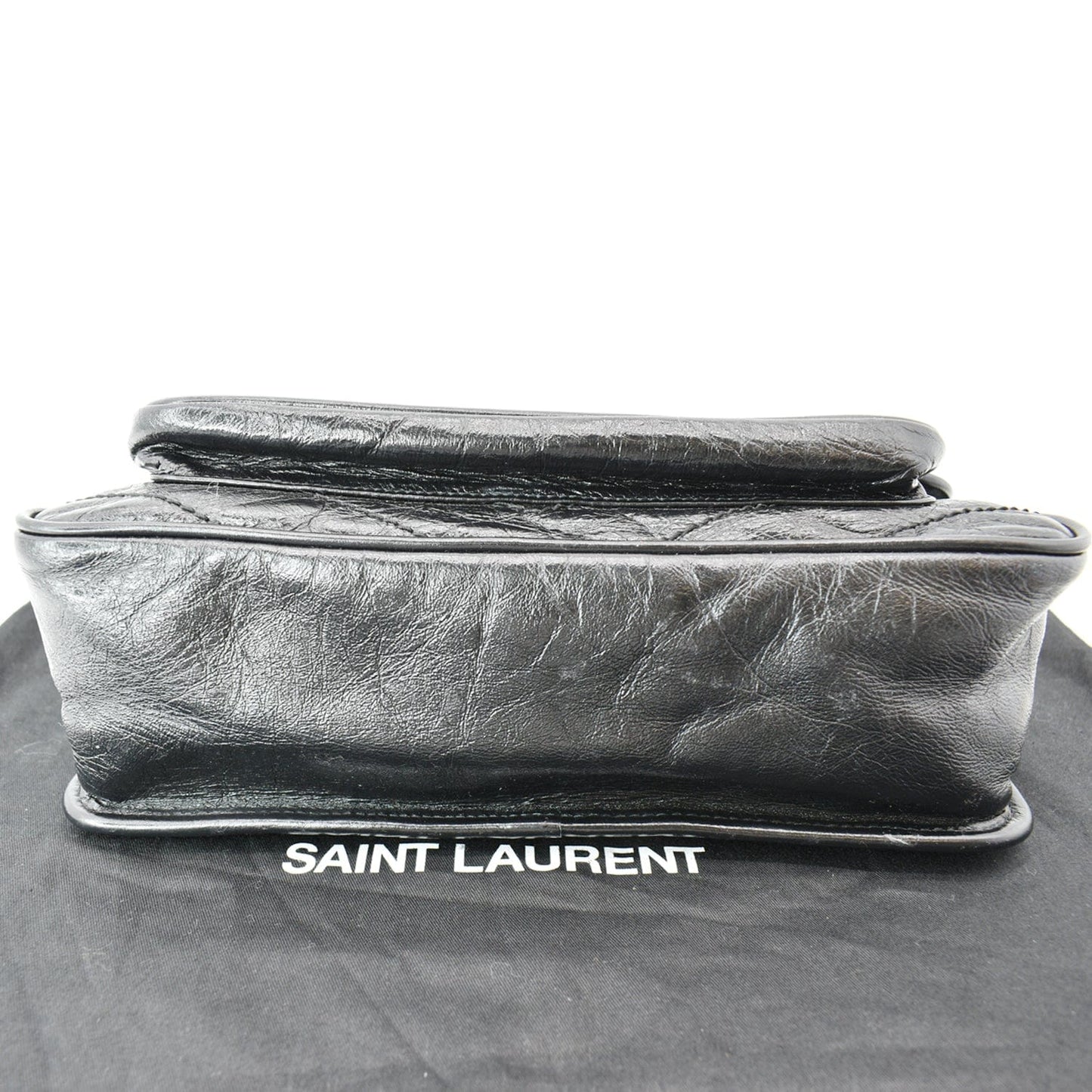 YVES SAINT LAURENT Niki Medium Leather Crossbody Bag Black - New Year Deals
