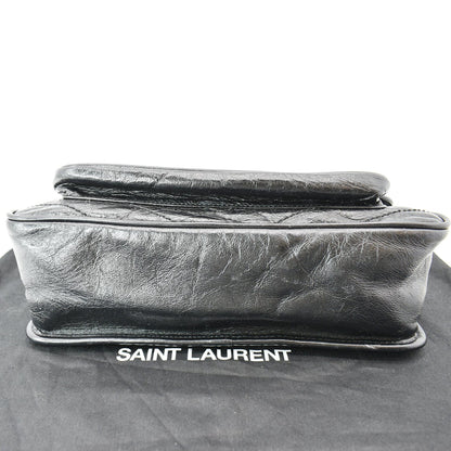 YVES SAINT LAURENT Niki Medium Leather Crossbody Bag Black - New Year Deals