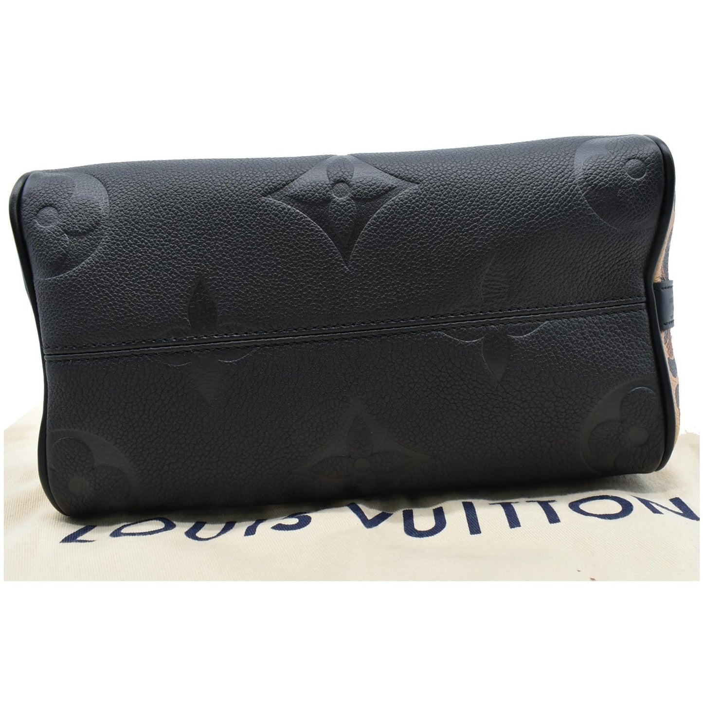 LOUIS VUITTON Speedy 25 Wild At Heart Leather Shoulder Bag Black