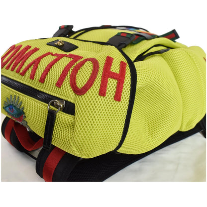 GUCCI Techpack Hollywood Embroidery Mesh Fabric Backpack Bag Lime 429037
