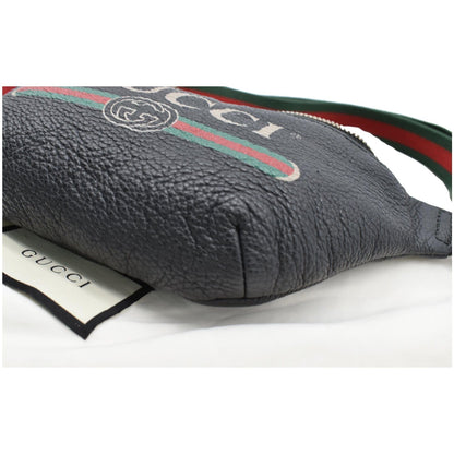 GUCCI Print Small Leather Belt Waist Bum Bag Black 527792 - 10% OFF