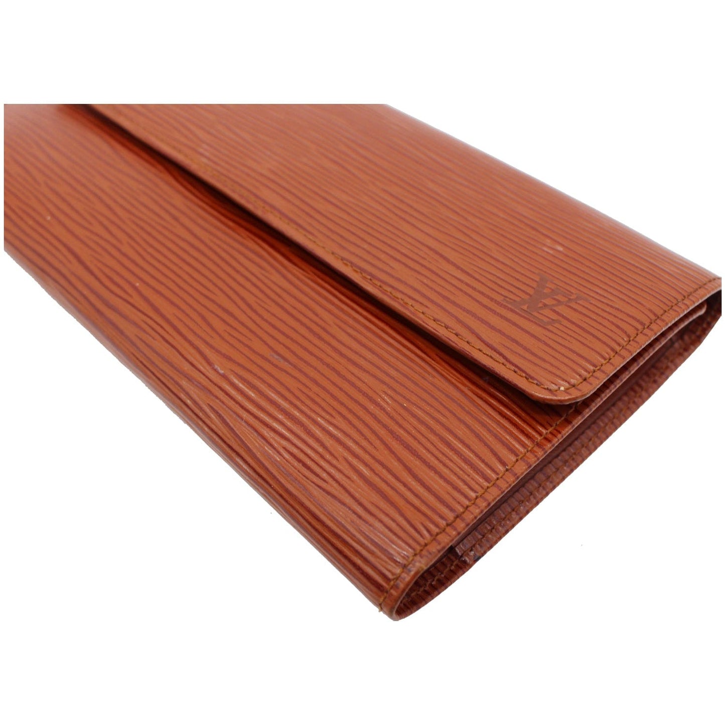 LOUIS VUITTON Continental Flap Epi Leather Wallet Orange