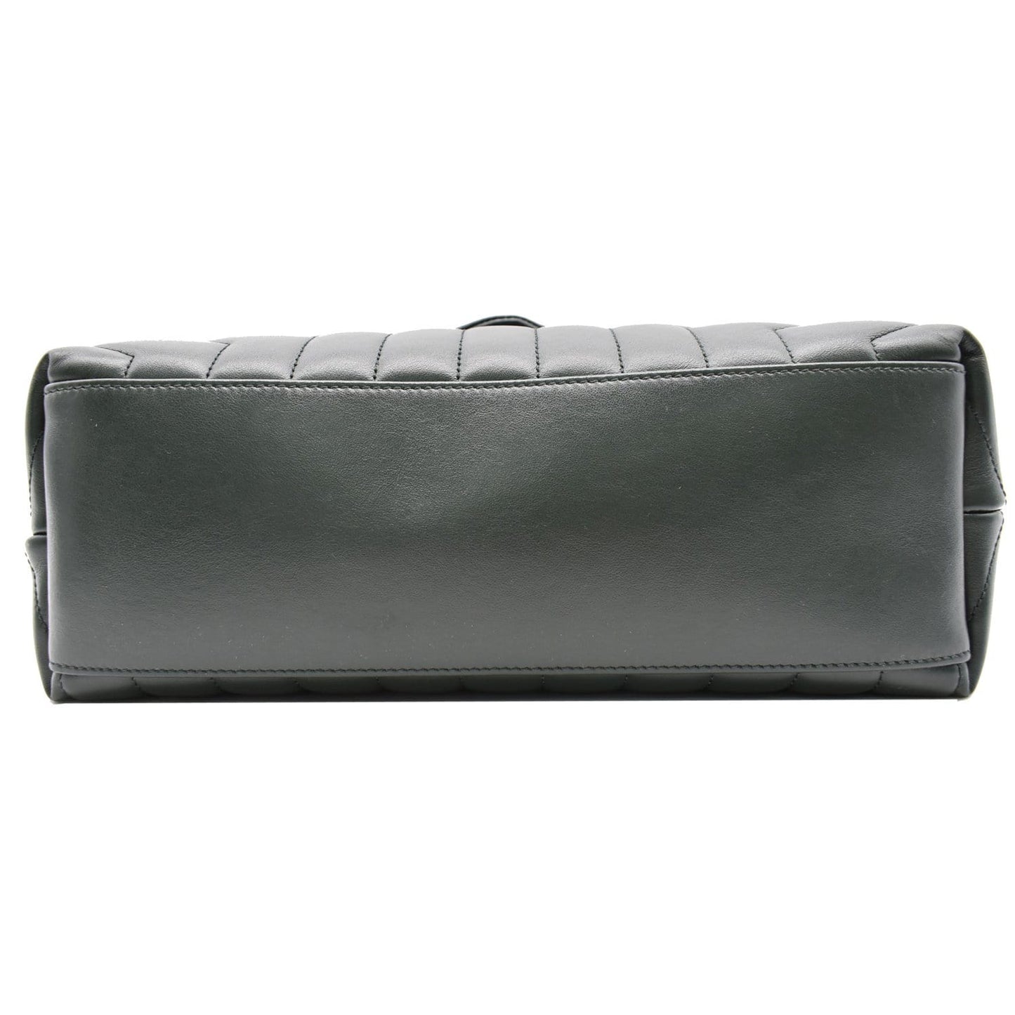 YVES SAINT LAURENT Loulou Medium Matelasse Leather Chain Shoulder Bag Green