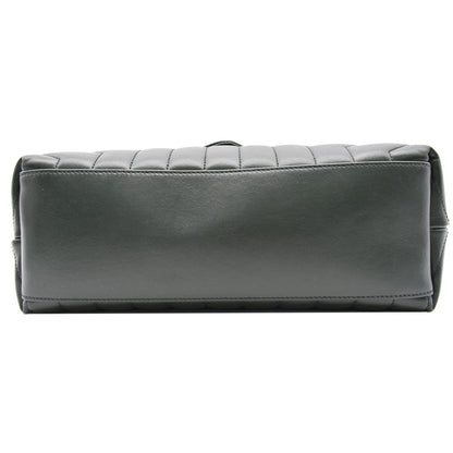 YVES SAINT LAURENT Loulou Medium Matelasse Leather Chain Shoulder Bag Green