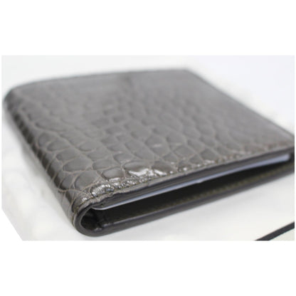 GUCCI Bi-Fold Crocodile Leather Wallet Black 365482 - 25% OFF